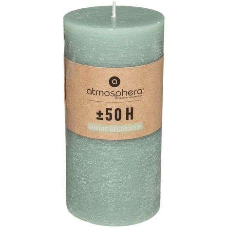 Atmosphera Bougie Boule Rustique Eucalyptus Vert - 445 G - 45 Heures De Combustion Parfumée