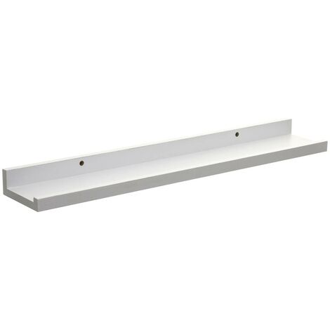 5Five Simply Smart – Étagère murale flottante blanche 58x10x4cm – MDF haute qualité – Installation murale facile – Pour objets décoratifs et livres
