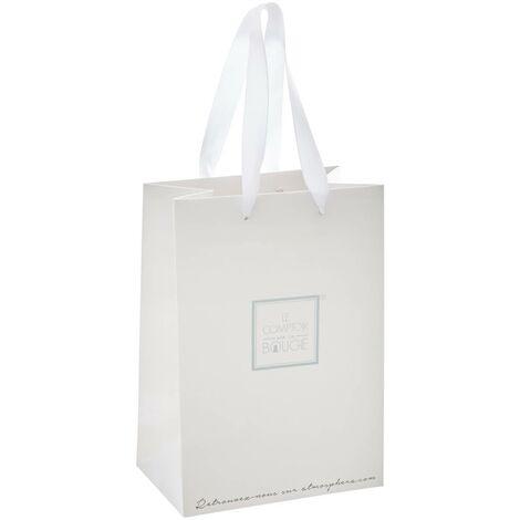 Sac cadeau bougies blanc 14x20cm - Atmosphera créateur d'intérieur