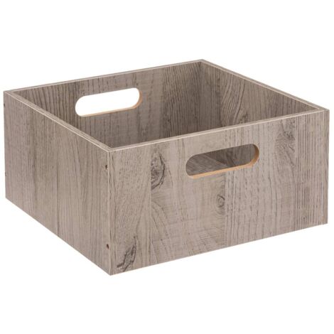 Boîte de rangement en Bois Gris 31 x 31 x 15 cm - Five