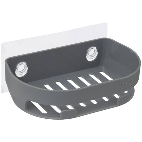 Cesta De Plástico Bath N Store De 5five - Color Gris, Organizador Para Baño, Almacenamiento Práctico