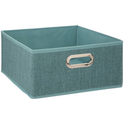 Boîte de rangement Bleu pétrole chiné 31 x 31 x 15 cm - Five (1/3)
