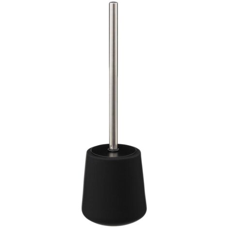 Brosse WC avec support en céramique Noir mat - Five