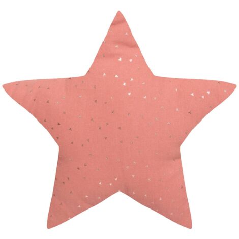 Coussin étoile à motifs métallisés Terracotta 40x40 cm