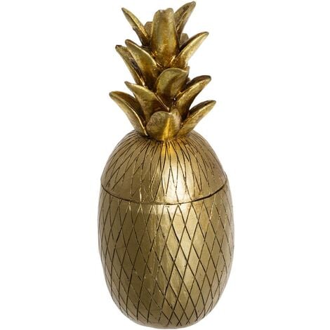 Boîte ananas Living doré H9,5cm - Atmosphera créateur d'intérieur