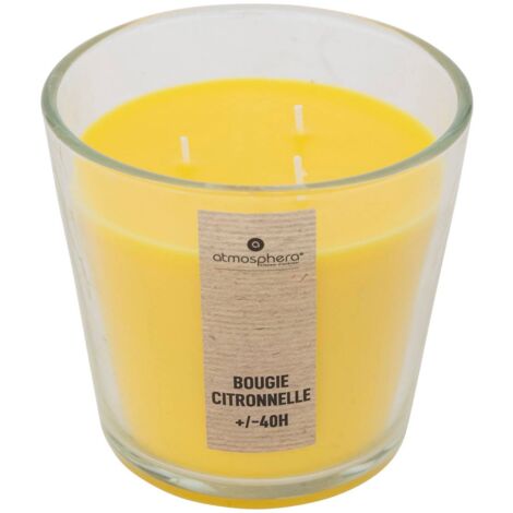 Vela parfumée Nina à la citronnelle - Couleur jaune - 500g - Atmosphera, créateur d'intérieur (1/3)