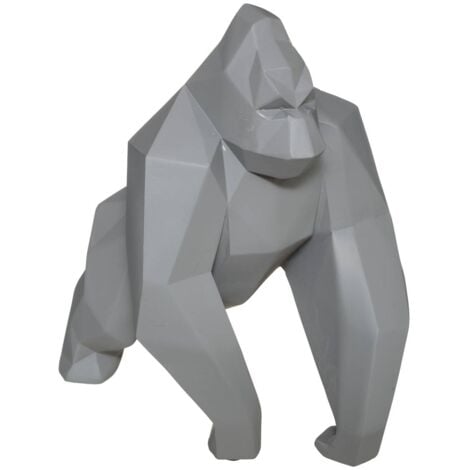Paris Prix - Statuette Déco panthère Origami 40cm Noir