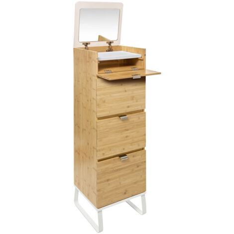 Chiffonnier 3 tiroirs en bois et rotin naturel | Maisons du Monde
