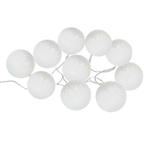 Atmosphera – Guirlande lumineuse solaire 335 cm avec 10 boules LED blanches – Autonomie 5-6h – Rechargeable panneau solaire – Pour extérieur