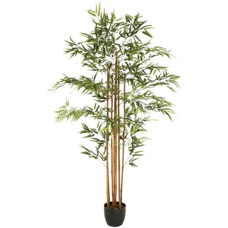 Atmosphera – Plante verte artificielle bambou H180cm – Style asiatique chic – Feuillage aéré pour décoration intérieure – Séparateur de pièces