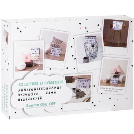 Boîte lumineuse Kira blanc 30x22cm - Atmosphera créateur d'intérieur
