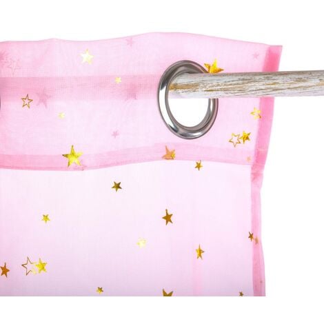 Voilage enfant Demoiselle étoile d or 140x250cm - Atmosphera créateur d'intérieur