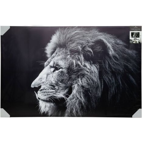 Toile imprimée lion 78x118cm - Atmosphera créateur d'intérieur