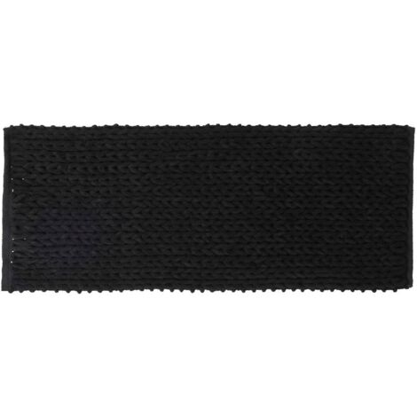 Grand Tapis de Salle de Bain épais Noir 50 x 120 cm - Five (1/5)