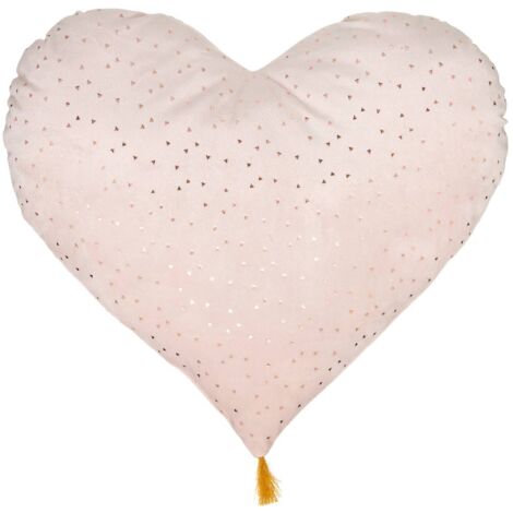 Coussin décoratif Coeur Rose Berlingot brillant 40 x 45 cm - Atmosphera (1/3)