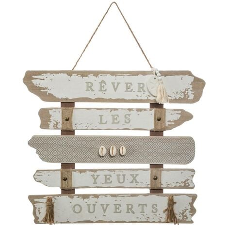 Déco murale Locman bois 36x32,5cm - Atmosphera créateur d'intérieur