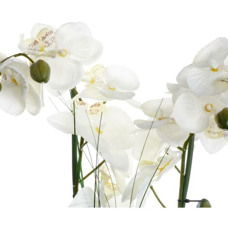 Orchid e artificielle vase c ramique blanc H53cm Atmosphera