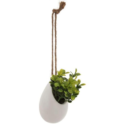 Mini Plante artificielle à suspendre Pot en céramique H 11 cm - Atmosphera