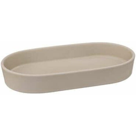 Plateau organiseur de salle de bain en Céramique Beige Lin - Five (1/2)