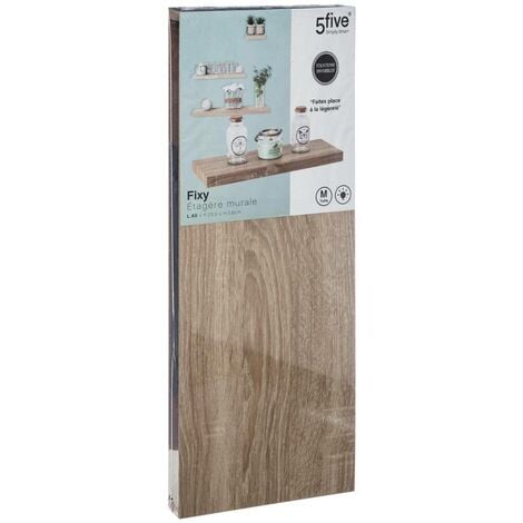 Étagère murale 60cm fixy effet bois naturel - 5five