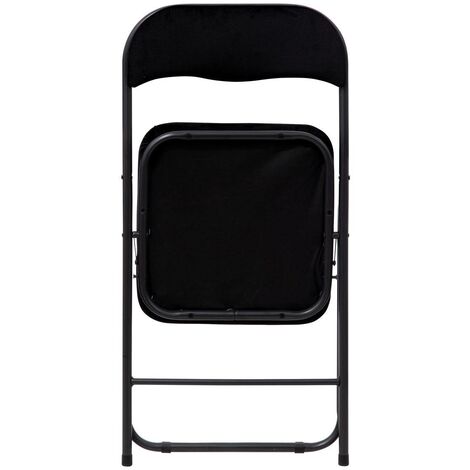 Chaise pliante en velours noir - 5five