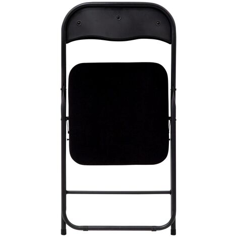Chaise pliante en velours noir - 5five