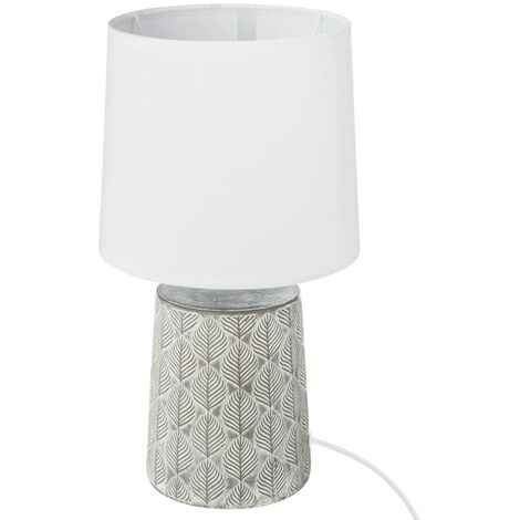 Lampe Cyril céramique gris H36cm - Atmosphera créateur d'intérieur