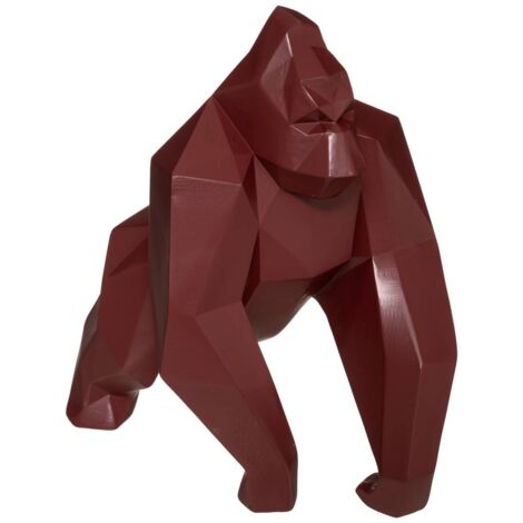 Statue Gorille Géant Rouge