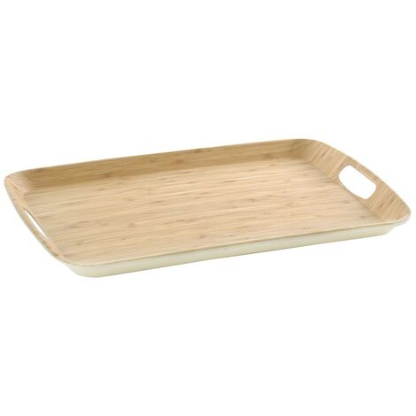 5Five Simply Smart – Plateau de service en mélamine-formaldéhyde avec plaquage bambou 46 x 31 cm – Accessoire élégant pour présentation