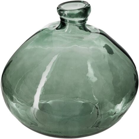 Vase rond verre recyclé vert kaki D45cm - Atmosphera créateur d'intérieur