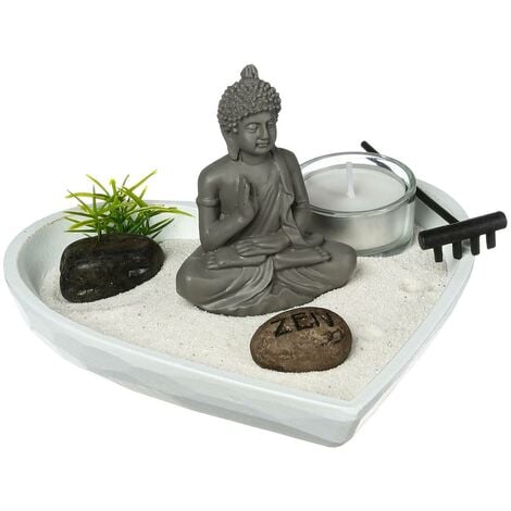 Jardin zen Lila bois 24x21cm - Atmosphera créateur d'intérieur