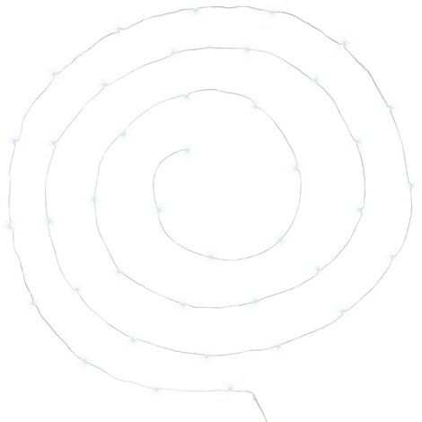 Guirlandes Anya 40 microLED à pile argent blanc froid L400cm - Atmosphera créateur d'intérieur (1/5)