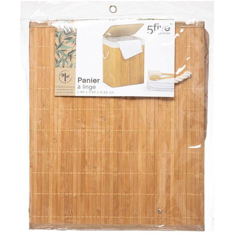 Panier à linge 60l bambou  - 5five