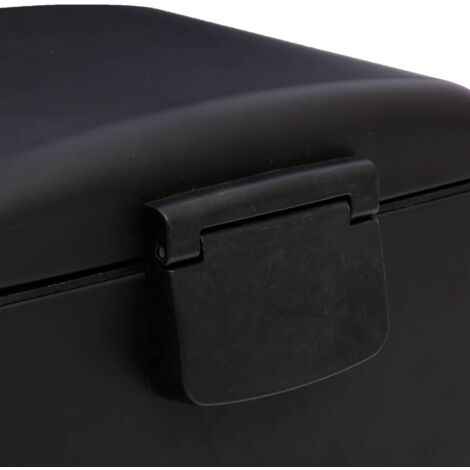 Poubelle à pédale métal 30l ariane noir - 5five