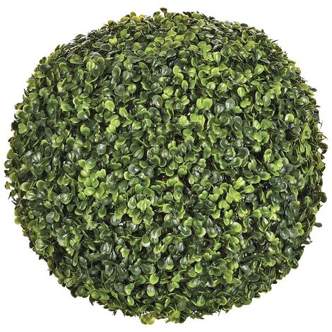 Atmosphera – Boule de buis artificiel vert D38cm – Feuillage dense en PVC – Résistant aux U.V. – Pour intérieur et extérieur