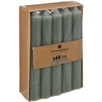 Lot de 10 Bougies Bâtons Eucalyptus H 16 cm - Atmosphera
