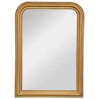 Atmosphera – Miroir mural en bois de pin doré 74 x 104 cm – Verre pour agrandir visuellement l'espace – Installation murale recommandée