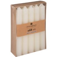 Lot de 10 Bougies Bâtons Ivoires H 16 cm - Atmosphera