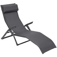 Hesperide – Transat Decima pliant en aluminium traité époxy – Toile texaline résistante – Dimensions L143/168 x l60 x H91/58 cm – Poids 5,6 kg
