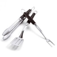 Lot de 3 ustensiles pour barbecue pince fourchette et spatule - Neka