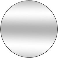 Atmosphera – Miroir rond Alice en bois et métal D110cm noir – Épaisseur 0,8cm – Poids 9,5kg – Pour espaces modernes et lumineux
