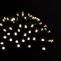 Guirlande lumineuse solaire 100 LED Blanc chaud 10 Mètres et 8 jeux de lumière - Feeric Christmas