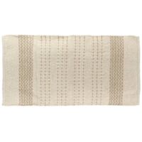 Tapis de salle de bain en coton Naturel & Beige 45 x 90 cm - TENDANCE