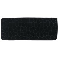 Tapis memoire de forme microfibre galet 45x120 cm - noir - Tendance