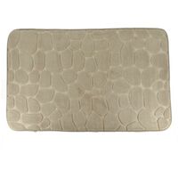 Tapis memoire de forme microfibre galet 50x80cm - taupe - Tendance