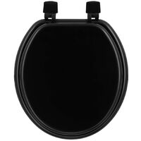 Abattant wc mdf 17 pouces attaches plastiques - noir - Tendance
