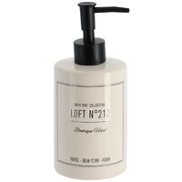 Distributeur a savon dolomite rond imprime 320 ml - neo retro blanc - Tendance