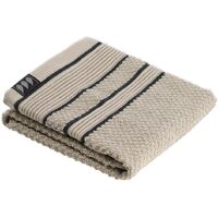 Serviette invite 30x50 cm 100% coton - ficelle/noir - Tendance