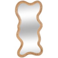 Atmosphera – Miroir sur pied en rotin 179x86cm – Finitions naturelles – Accroche verticale/horizontale – Unique fait main