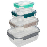 Lot de 4 boîtes klic rectangle en plastique - 5five